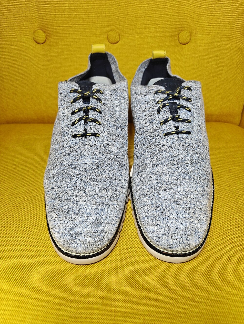 Cole Haan 2.ZeroGrand Stitchlite Wingtip Oxford Black White Sneakers Men's 11.5 - Picture 2 of 10